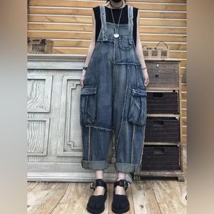 Baggy Denim Overalls